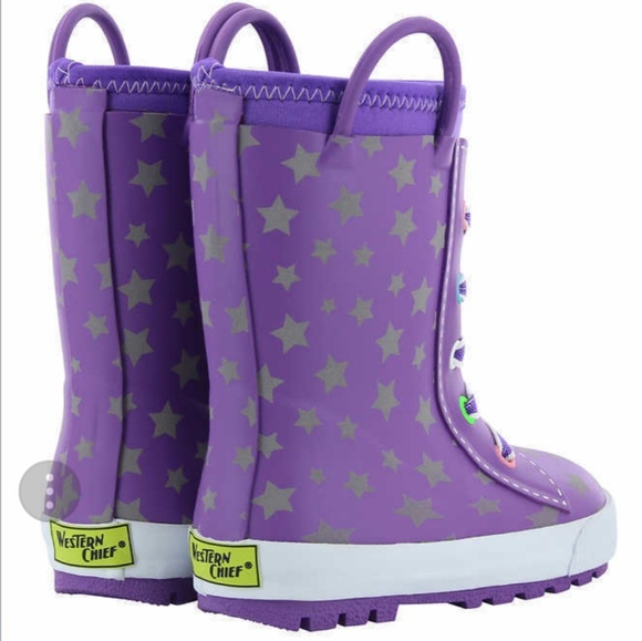 Girl's Reflective Twinkle Star Boots - Picture 2 of 8